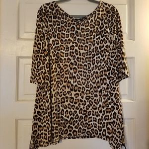 Trapeze style cheetah print top